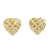 Pendientes de oro - Aretes de oro macizo de 10k con forma de corazón de Brasil