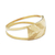 anillo de banda de oro - Anillo de banda de oro de 10k con acabado combinado de Brasil