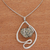 Jasper pendant necklace, 'Magnificent Earth' - Modern Dalmatian Jasper Pendant Necklace from Brazil