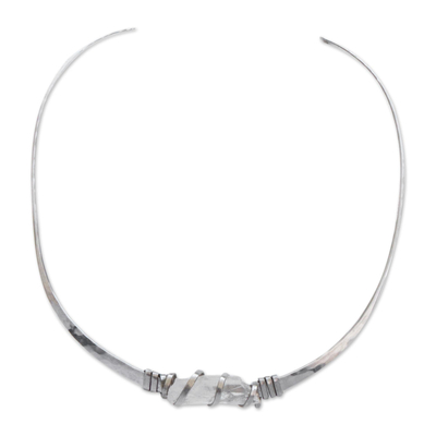 Natural Quartz Collar Necklace Crafted in Brazil