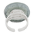 Art glass cocktail ring, 'Gleaming Surface in Lichen' - Circular Art Glass Cocktail Ring in Lichen from Brazil (image 2f) thumbail