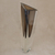 Art glass vase, 'Smoky Triangle' (15 inch) - Triangular Art Glass Vase from Brazil (15 Inch) thumbail