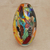 Art glass vase, 'Colorful Fantasy' - Multicolor Murano Inspired Art Glass Vase from Brazil