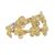 Anillos envolventes de latón chapado en oro, 'Lively Bouquet' (par) - Anillos envolventes de latón chapados en oro con estampado floral (par)