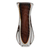 Art glass vase, 'Elegant Hue' - Brown and Clear Art Glass Vase from Brazil (image 2a) thumbail