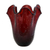Art glass vase, 'Red Splash' (14 inch) - Handblown Art Glass Vase in Red from Brazil (14 Inch) (image 2a) thumbail
