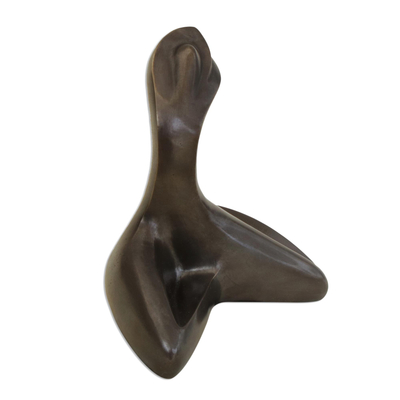 Female Form Oxidized Bronze Sculpture from Brazil