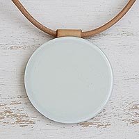 Featured review for Art glass pendant necklace, Rising Moon