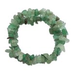 Quartz beaded stretch bracelets, 'Verdant Trio' (set of 3) - Green Quartz Beaded Stretch Bracelets from Brazil (Set of 3)