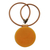 Art glass pendant necklace, 'Round Sun' - Yellow-Orange Round Glass Pendant Necklace from Brazil (image 2e) thumbail