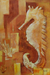 'Seahorse' - Signed Expressionist Painting of a Seahorse from Brazil thumbail