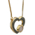 Vergoldete Drusy-Achat-Anhänger-Halskette - Herzförmige vergoldete Achat-Quarz-Anhänger-Halskette