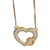 Gold accented rose quartz pendant necklace, 'Gleaming Romance' - Heart-Shaped Gold Accented Rose Quartz Pendant Necklace