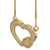 Halskette mit Rosenquarz-Anhänger und Goldakzent - Herzförmige Halskette mit Rosenquarz-Anhänger und Goldakzent