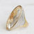Gold plated quartz single-stone ring, 'Fascinating Glitter' - Gold Plated Faceted Quartz Single-Stone Ring from Brazil