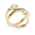 Gold plated drusy agate band ring, 'Cosmic Rings' - Gold Plated Drusy Agate Band Ring from Brazil