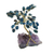 Apatite gemstone tree, 'Oceanic Leaves' - Apatite Gemstone Tree with an Amethyst Base from Brazil (image 2c) thumbail