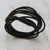 Leather cord bracelet, 'Dark Rivers' - Black Leather Cord Bracelet from Brazil (image 2) thumbail