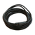 Leather cord bracelet, 'Dark Rivers' - Black Leather Cord Bracelet from Brazil thumbail