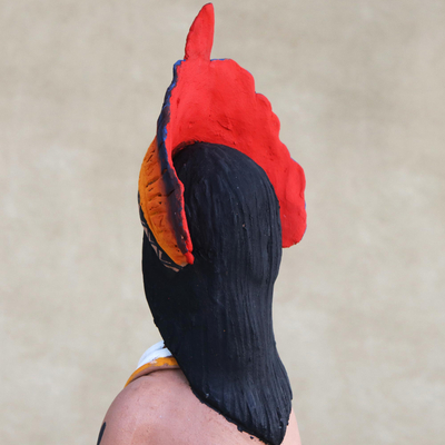 estatuilla de cerámica - Mujer Terena de Cerámica Artesanal de la Amazonía Brasileña