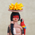 Keramische Figur, 'Terena Frau mit Orchideen'. - Handgefertigte Keramik-Figur einer brasilianischen Terena-Frau