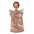 estatuilla de cerámica - Figura de ángel de cerámica artesanal brasileña.