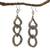 Stainless steel dangle earrings, 'Coiled Loops' - Brazil Artisan Handcrafted Stainless Steel Long Earrings