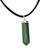 collar con colgante de cuarzo - Collar con Obelisco de Cuarzo Verde con Cordón Ajustable