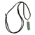 Halskette mit Quarzanhänger - Grüner Quarz-Obelisk an verstellbarer Kordel-Anhänger-Halskette