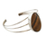 Tiger's eye cuff bracelet, 'Honeyed Warmth' - Brazilian Tiger's Eye and Silver Artisan Crafted Bracelet