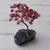 Rosenachat Mini-Edelsteinbaum, 'Kirschblüten', 'Cherry Blossoms - Achat und Amethyst Brasilianische Mini-Edelsteinbaum-Skulptur