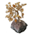 Citrin-Mini-Edelsteinbaum - Brasilianische Mini-Edelstein-Baumskulptur aus Citrin und Amethyst