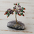 Mini multi-gemstone tree, 'Spring Colors' - Amethyst and Quartz Brazilian Mini Gemstone Tree Sculpture thumbail