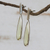 Quartz drop earrings, 'Green Gemstone Mystique' (hooks) - Brazilian Handcrafted Green Quartz Drop Earrings (image 2b) thumbail