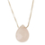 Rose quartz pendant necklace, 'Love Drop' (16 inch) - Contemporary Brazilian Rose Quartz and Silver 16 (image 2a) thumbail