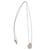 Rose quartz pendant necklace, 'Love Drop' (20 inch) - 20 In Contemporary Brazilian Rose Quartz and Silver Necklace