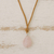 Rose quartz pendant necklace, 'Gemstone Mystique' - Brazilian Handcrafted Rose Quartz Pendant Necklace thumbail