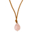Rose quartz pendant necklace, 'Gemstone Mystique' - Brazilian Handcrafted Rose Quartz Pendant Necklace (image 2a) thumbail