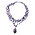 Amethyst pendant necklace, 'Violet Crochet' - Handcrafted Amethyst 3 Strand Crochet Necklace from Brazil (image 2d) thumbail