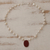 Collar con colgante de perlas cultivadas y cornalina - Collar de Perlas Cultivadas Blancas y Cornalina de Brasil
