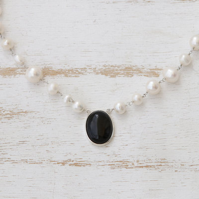 Onyx Multi-Layered Necklace - Golden Pearls – Joules by Radhika