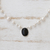 Halskette mit Anhänger aus Zuchtperlen und Onyx - Halskette aus weißen Zuchtperlen und schwarzem Onyx aus Brasilien