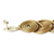 Goldene Gras-Ohrhänger mit Goldakzent - Goldene Grasohrringe mit 18 Karat Gold und Strasssteinen