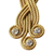 Gold accent golden grass dangle earrings, 'Whimsy' - Brazilian Golden Grass Dangle Earrings with Rhinestones