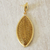 Gold plated golden grass dangle earrings, 'Summer Foliage' - Brazilian Golden Grass 18k Gold Plated Leaf  Earrings (image 2c) thumbail