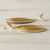 Gold plated golden grass dangle earrings, 'Summer Foliage' - Brazilian Golden Grass 18k Gold Plated Leaf  Earrings (image 2d) thumbail