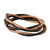 Leather wrap bracelet, 'Different Rivers' - Black and Beige Leather Wrap Bracelet from Brazil (image 2d) thumbail