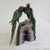 Gemstone sculpture, 'Macaw Mates' - Genuine Gemstone Macaw Sculpture