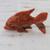 Calcite figurine, 'Ginger Fish' - Artisan Crafted Orange Calcite Fish Sculpture from Brazil (image 2) thumbail