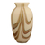 Jarrón de cristal artístico, 'Cream and Coffee' - Jarrón de cristal artístico inspirado en Murano en color crema y marrón